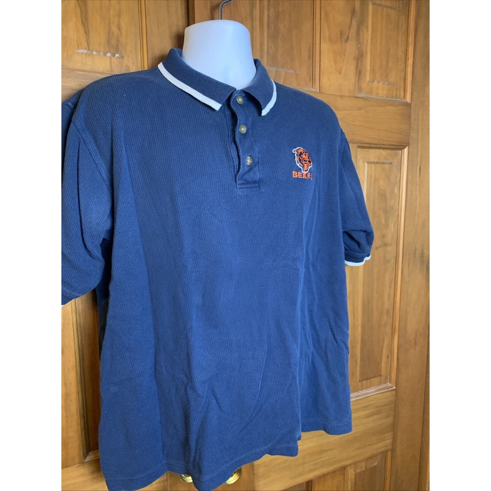 VTG Chicago Bears‎ Men's Polo Shirt Size Medium Embroidered Starter Pro Line